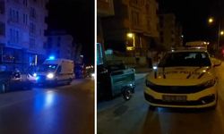 Devrilen motosikletteki yaşlı kadın yaralandı