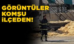 Kamyonetteki balyalar tutuştu, sürücü yaralandı