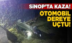 Sinop'ta otomobil dereye uçtu