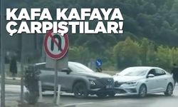 İki otomobil köprü çıkışında çarpıştı
