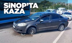 Sinop’taki kazada otomobilde büyük çaplı hasar oluştu
