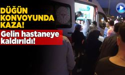 Düğün konvoyundaki kazada gelin yaralandı