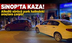 Park halindeki araçlara çarptı!