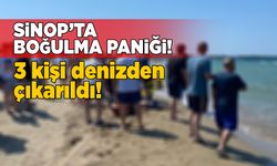 Sinop’ta üç kişi boğulma tehlikesi geçirdi