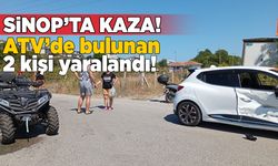 Sinop’ta ATV ile otomobil çarpıştı