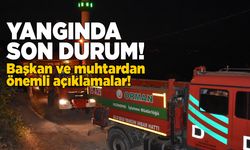 Köklen köyü yangınına müdahale sürüyor