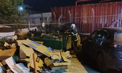 Sinop’ta çöp konteyneri yangını