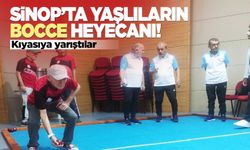 Sinop'ta yaşlılar bocce sahasında ter döktü