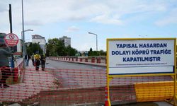 Güvenlik riski oluşturan köprü trafiğe kapandı