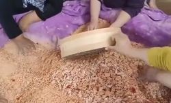 Sinop’ta imece usulü tarhana yapımı devam ediyor