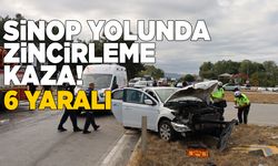 Sinop - Samsun yolunda zincirleme kaza