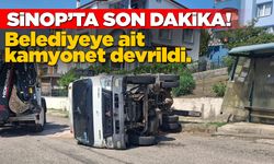 Sinop’ta kamyonet devrildi: 1 yaralı