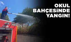 Sinop Güzel Sanatlar Lisesi bahçesinde yangın