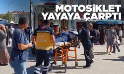 Elektrikli motosikletin çarptığı yaya yaralandı