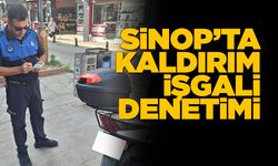 Sinop’ta zabıtadan kaldırım işgali denetimi