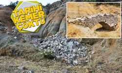 Sinop'ta tarihi kemer çöktü