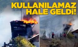 Sinop'ta anız yangını eve sıçradı