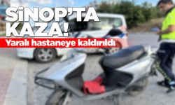 Sinop'ta motosiklet devrildi: Sürücü hastaneye kaldırıldı