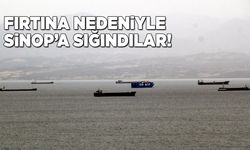 Sinop limanı fırtınadan kaçan gemilere kucak açtı