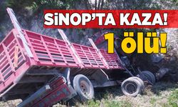 Sinop’ta kamyon şarampole devrildi: 1 ölü