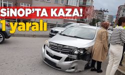 Sinop'ta otomobil ile motosiklet çarpıştı