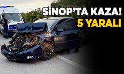 Sinop’ta kaza: 5 kişi yaralandı