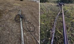 Sinop’ta yıkılan telefon direği onarım bekliyor
