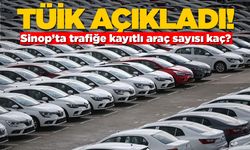 Sinop’ta trafiğe kayıtlı araç sayısı kaç?