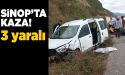 İstinat duvarına çarpan otomobildeki 3 kişi yaralandı