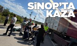 Sinop'ta kaza: Motosiklet sürücüsü yaralandı