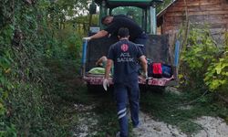 Ambulans ulaşamayınca hasta traktörle taşındı