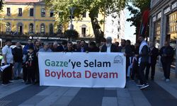 Filistin'e destek yürüyüşü düzenlendi