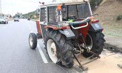 Traktörle kamyonet çarpıştı: 2 yaralı