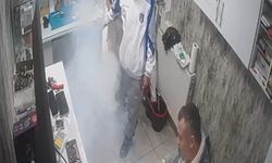 Batarya tamir edilirken alev aldı