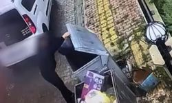 Çöp konteyneri içinde madde teslimatı kameraya yansıdı