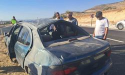 Takla atan otomobilde yaralanan olmadı