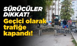 Sinop'un işlek caddesi geçici olarak trafiğe kapandı