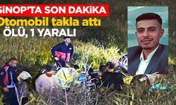 Sinop'ta otomobil takla attı: 1 ölü, 1 yaralı