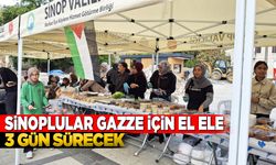 Sinop’ta Gazze yararına hayır çarşısı açıldı