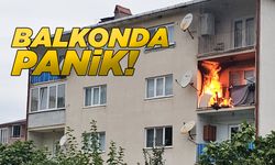 Apartman dairesinin balkonunda yangın çıktı