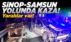 Sinop'ta trafik kazası: 6 yaralı var