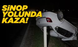 Otomobil takla attı, 2 kişi yaralandı