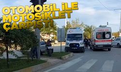 Devrilen motosikletin sürücüsü hastaneye kaldırıldı