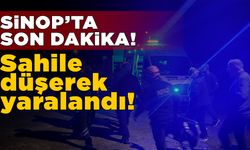 Uçurumdan sahile yuvarlanan adam yaralandı