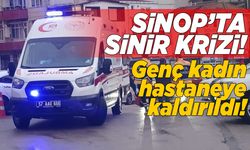 Sinir krizi geçiren genç kadın hastaneye kaldırıldı