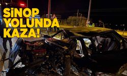 Aydınlatma direğine çarparak hurdaya döndü
