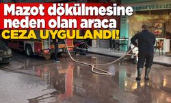 Sinop'ta mazot dökülen yollar tehlike oluşturdu