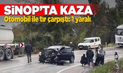 Otomobil ile tır çarpıştı: 1 yaralı