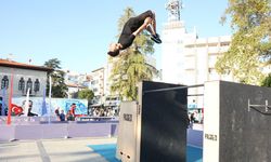 Sinop’ta nefes kesen parkur gösterisi