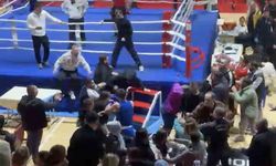 Boks turnuvasında kavga ring dışına taştı